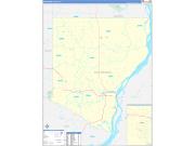 Des Moines County, IA Wall Map Zip Code Basic Style 2022